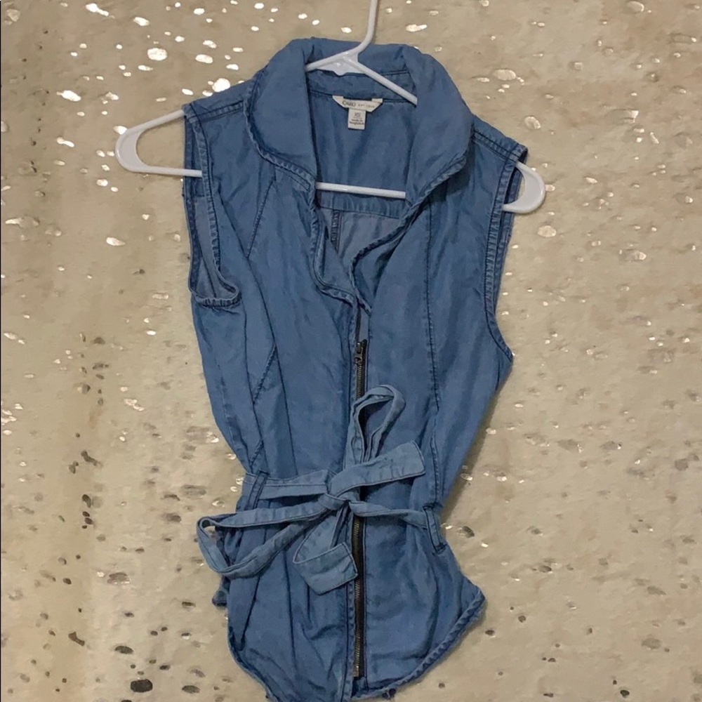 Blue jean vest